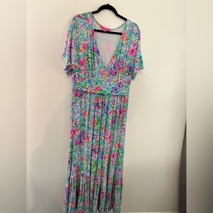 Lilly Pulitzer XL Jessi Ruffle Midi Dress NWOT